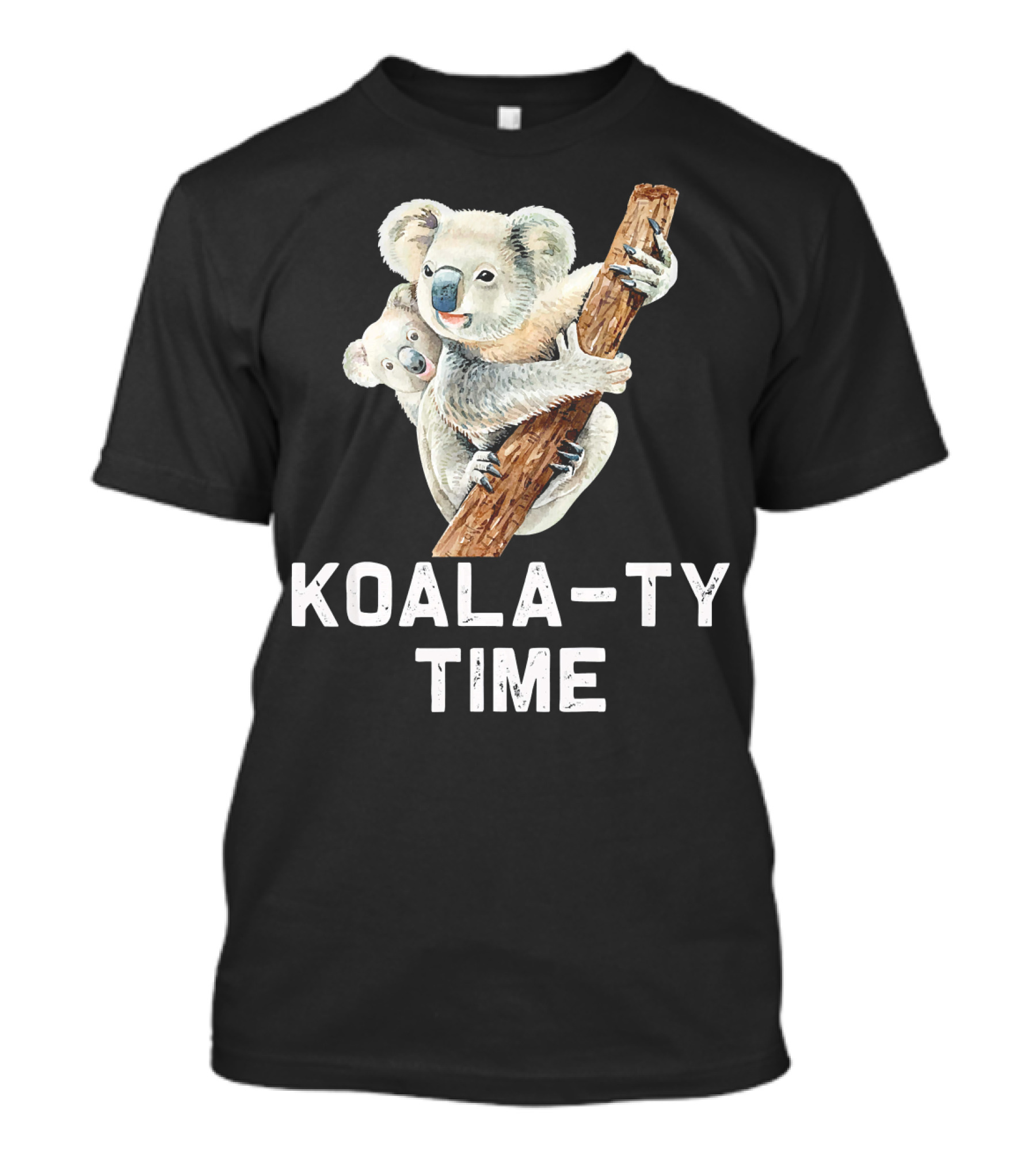 Koala-Ty Time Cute And Funny Koala Pun With Koalas On Branch T-Shirt