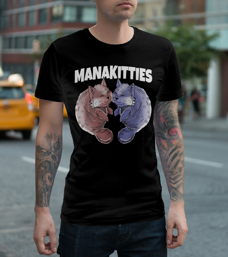 Manakitties Manatee Kitten Adorable Duo T-Shirt