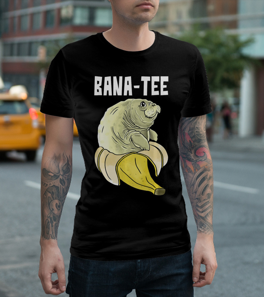 Bana-Tee Manatee Banana Pun Fun T-Shirt