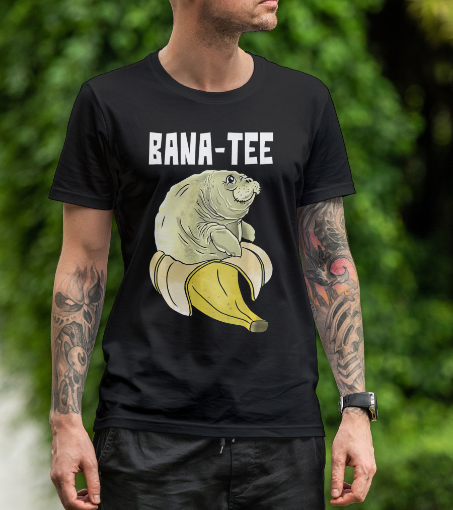 Bana-Tee Manatee Banana Pun Fun T-Shirt