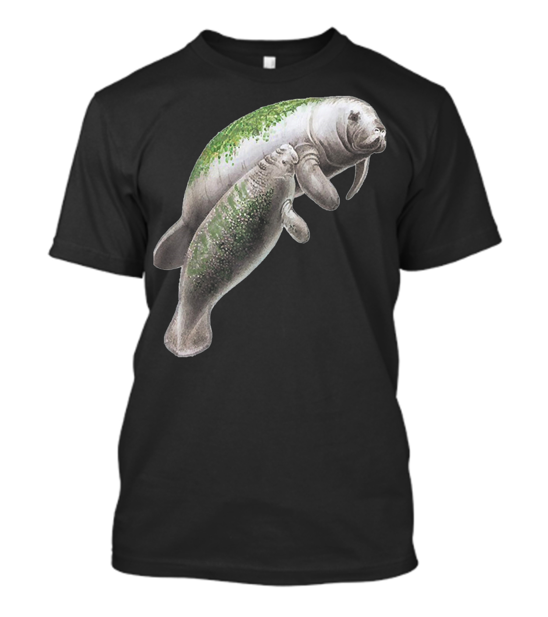 Manatee Delight Marine Duo With Mossy Back T-Shirt