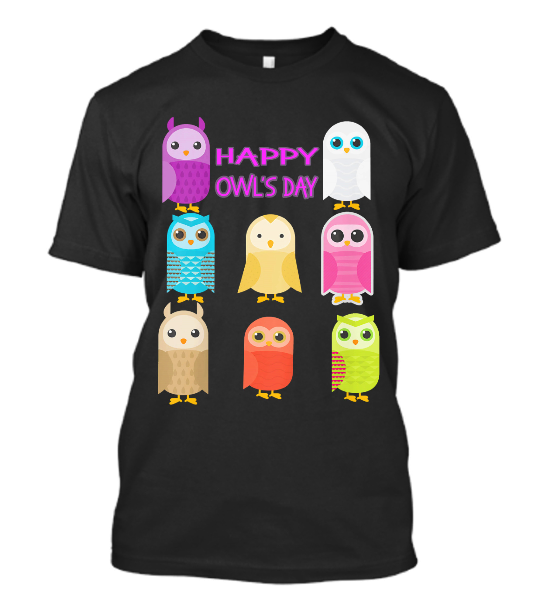 Happy Owl's Day Kids Owl Whisperer Cute Owls Snow T-Shirt