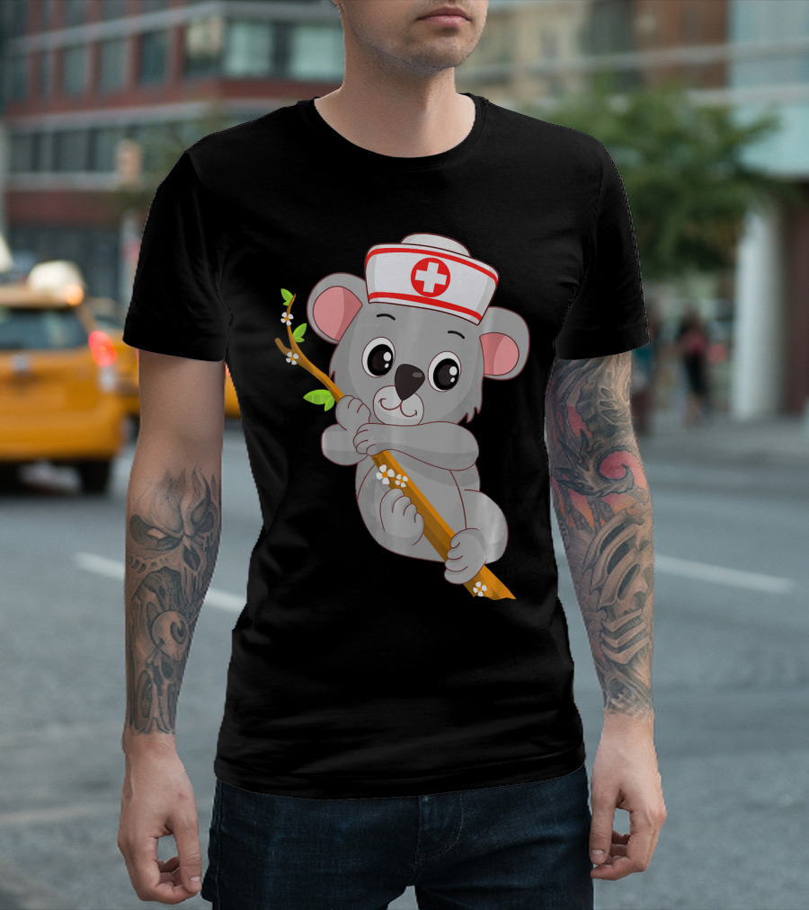 Koala Bear Nurse Appreciation International Nurse Cartoon Cute Panda Bear T-Shirt