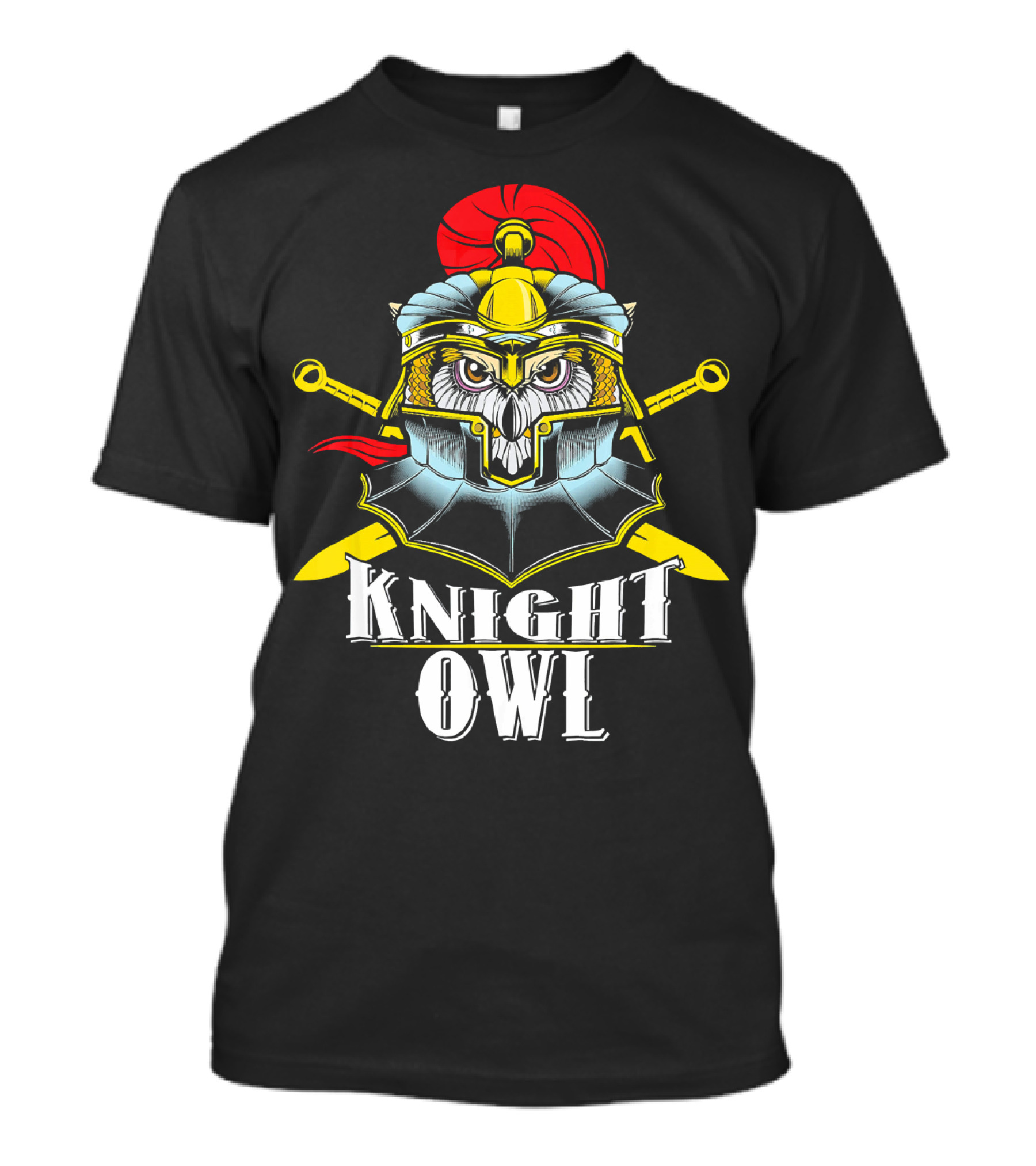 Knight Owl Insomniac Medieval Night Owls T-Shirt