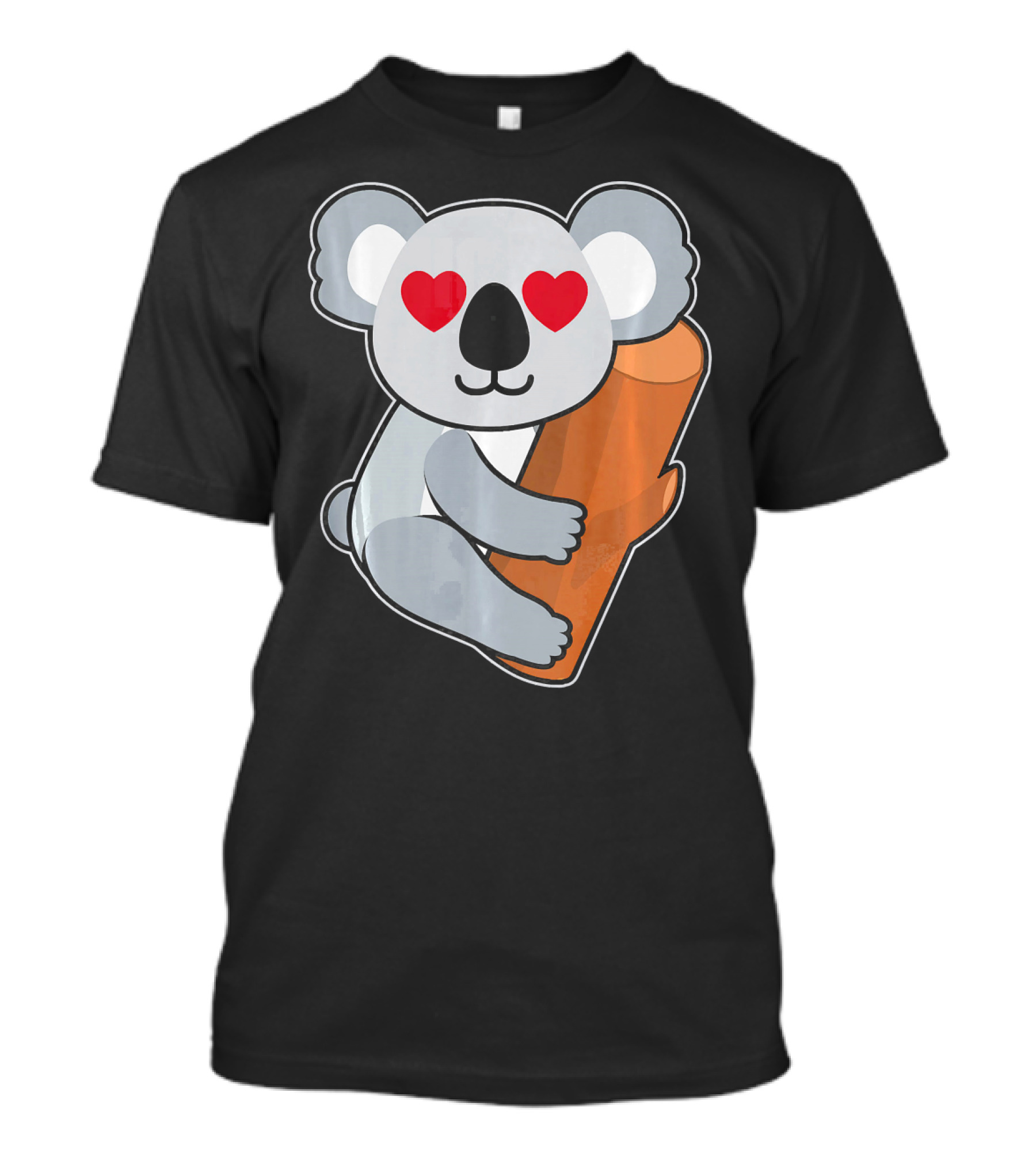 Koala With Heart Eyes Holding Orange Branch For Australia T-Shirt