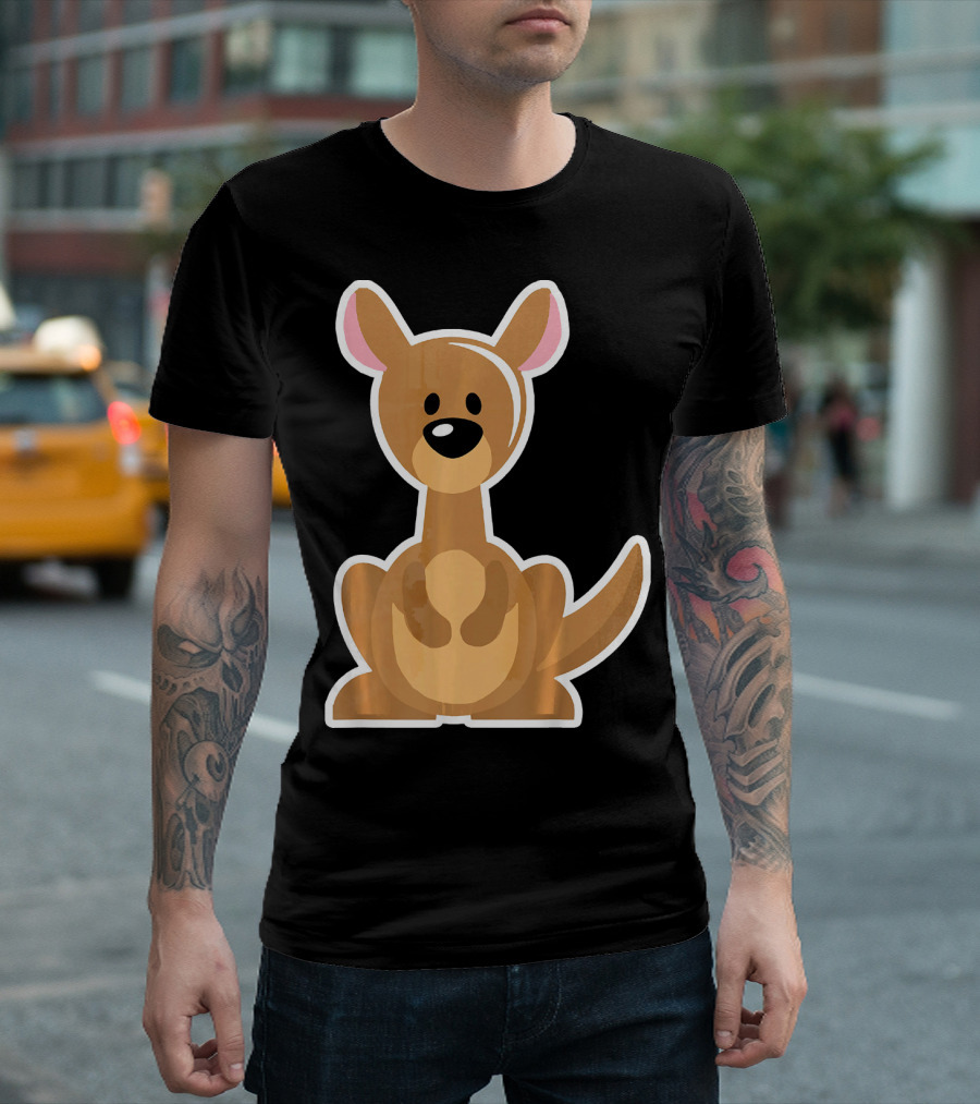 Kangaroo Kangaroo Emoji Sticker Cartoon T-Shirt