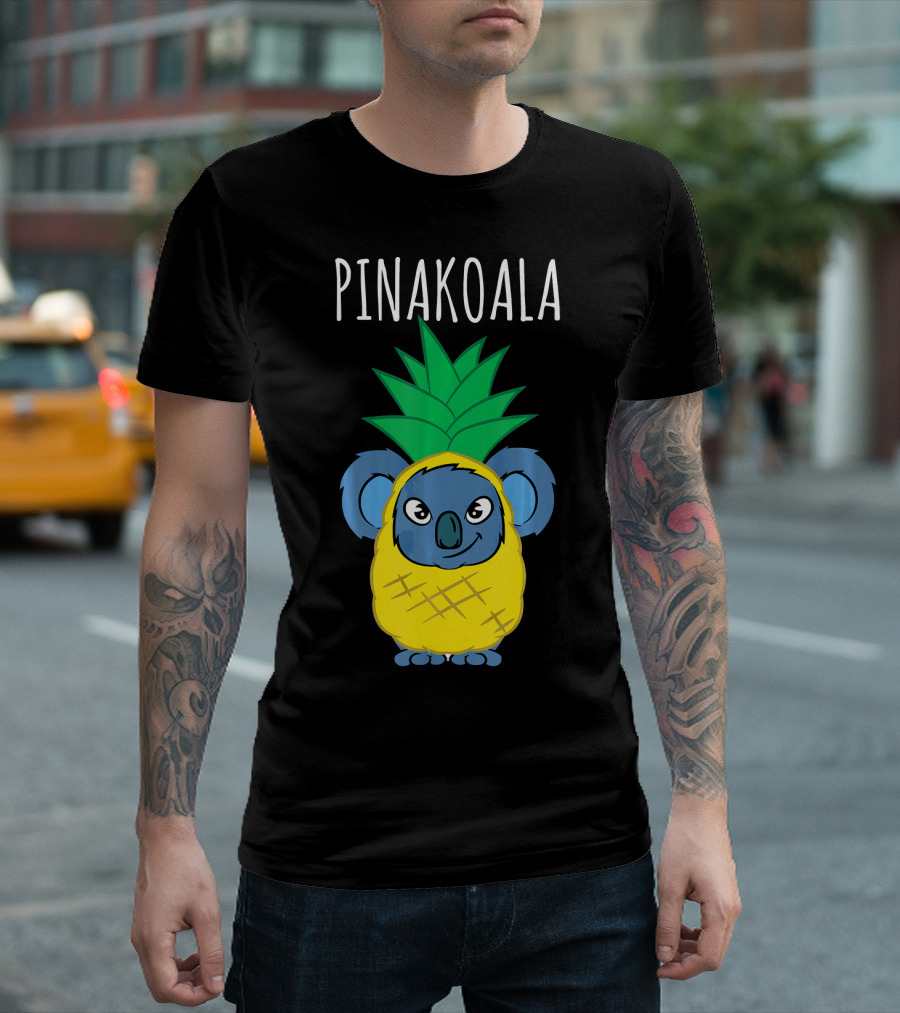 Pinakoala Koala Lover Funny Pun Animal T-Shirt