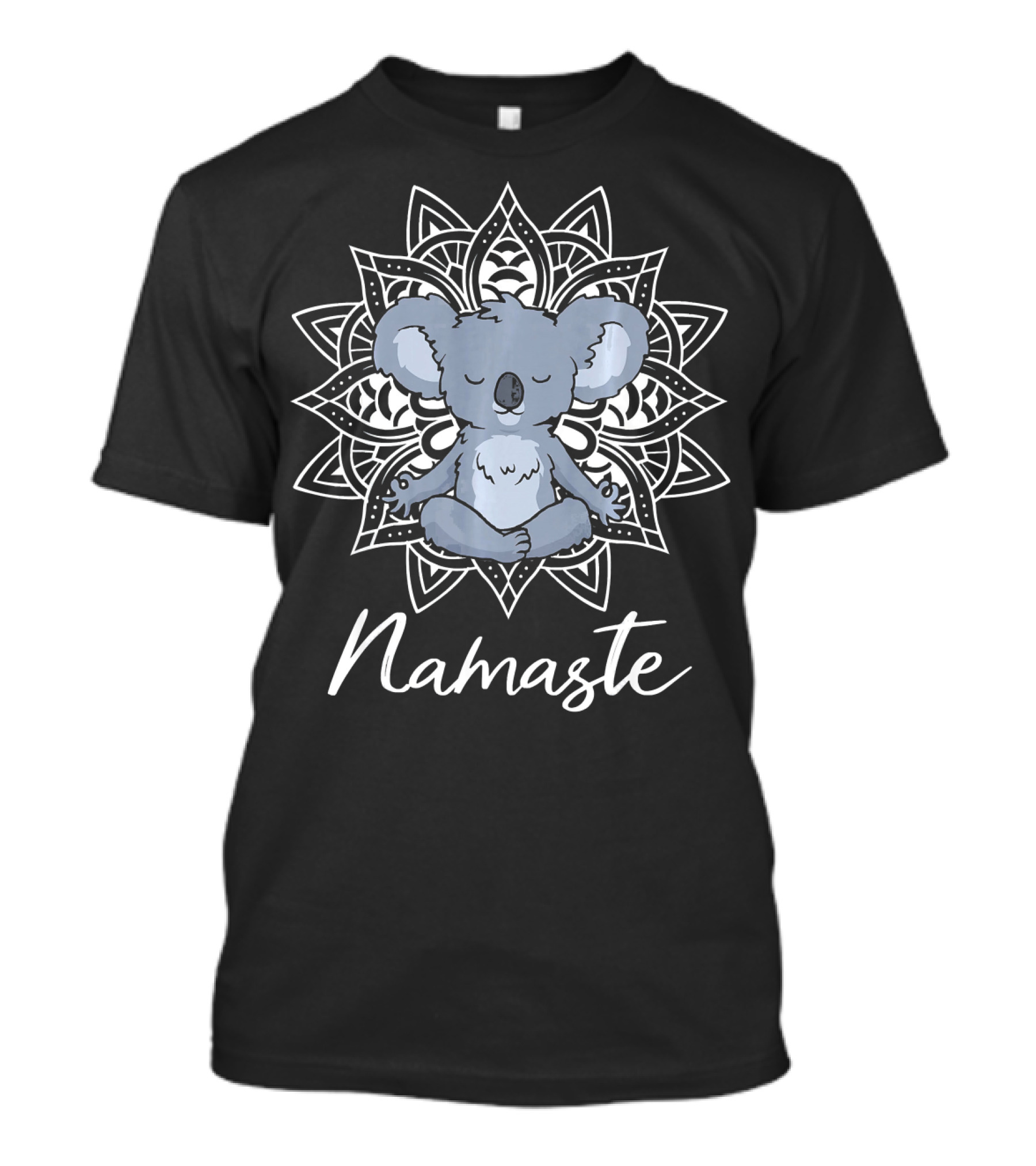 Namaste Koala Yoga Meditation Mandala T-Shirt