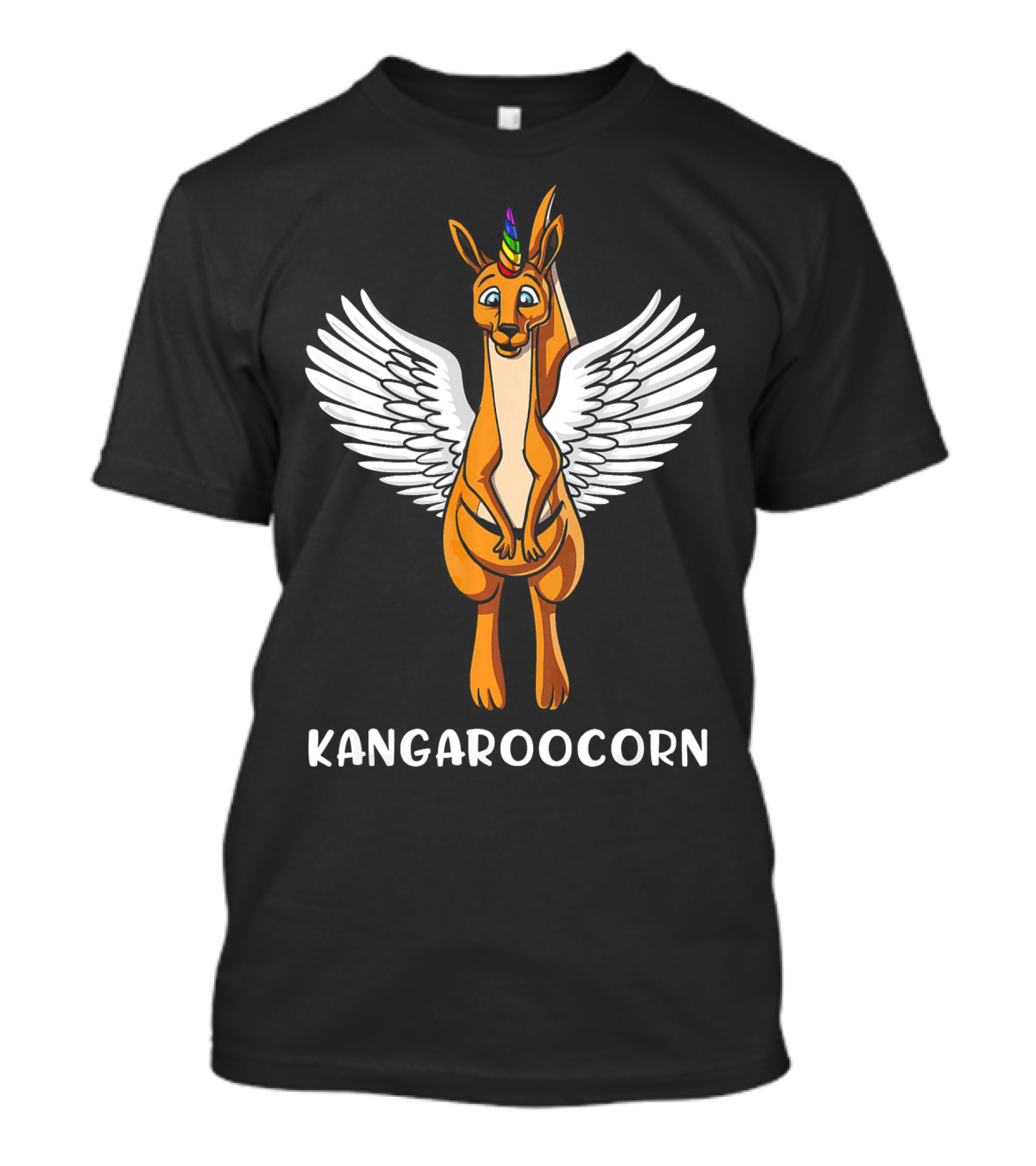 Kangaroocorn Funny Kangaroo Unicorn Wings Anim T-Shirt
