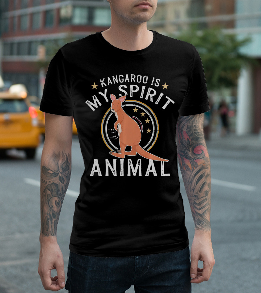 Kangaroo Is My Spirit Animal Wildlife Adventure T-Shirt