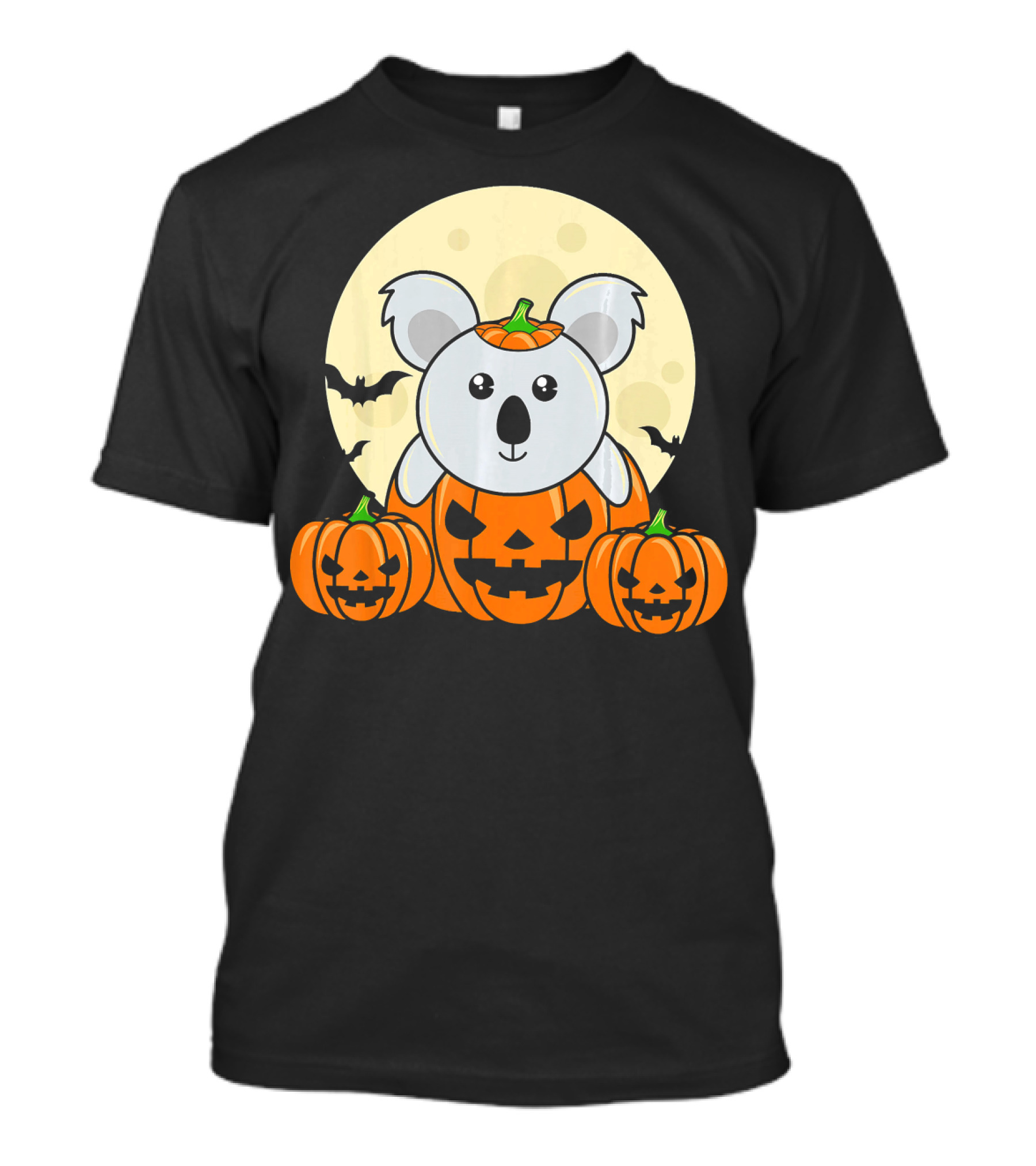 Koala Pumpkin Moon Bats Halloween Costume Cute Eas T-Shirt