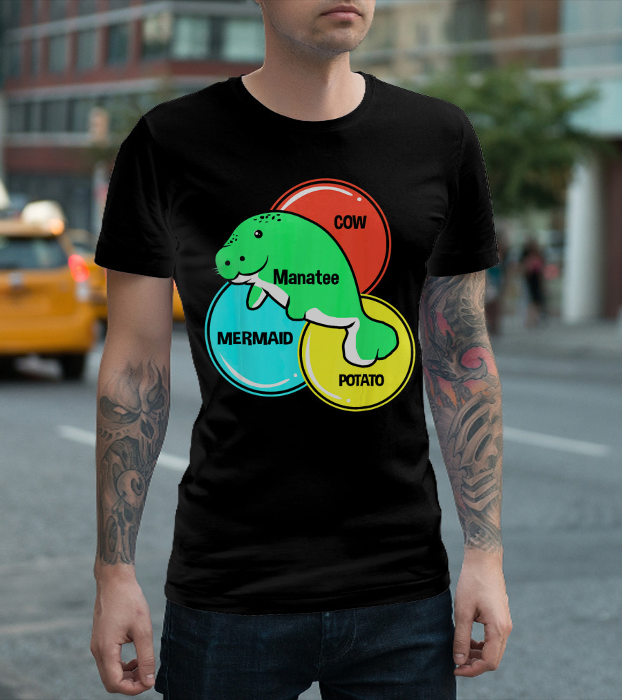 Manatee Cow Potato Mermaid Mix T-Shirt