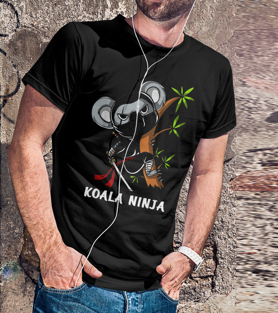Koala Ninja Samurai Funny Martial Arts Warrior T-Shirt