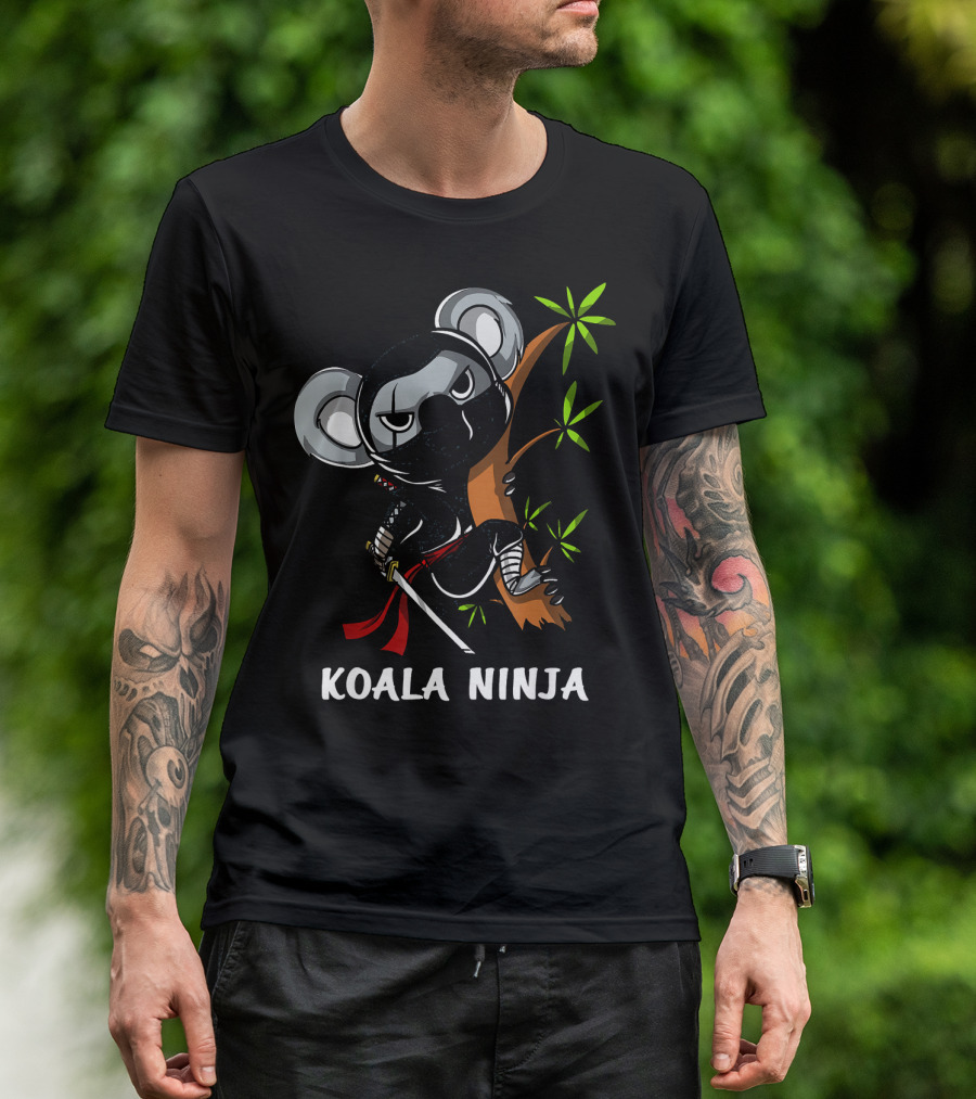 Koala Ninja Samurai Funny Martial Arts Warrior T-Shirt