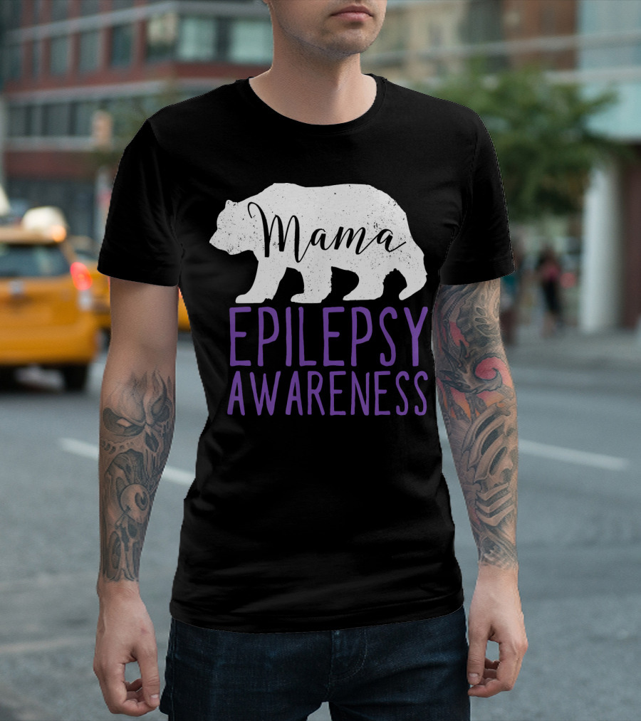 Mama Bear Epilepsy Awareness T-Shirt