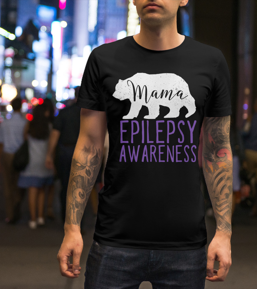 Mama Bear Epilepsy Awareness T-Shirt