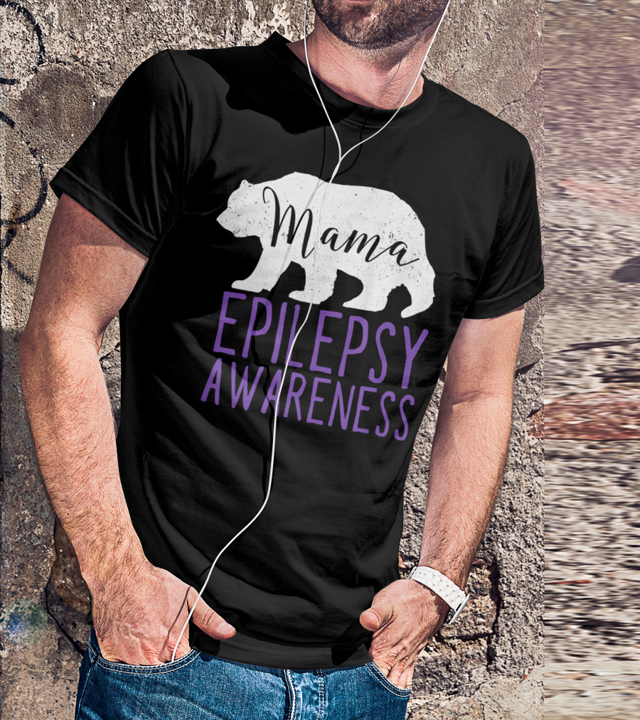 Mama Bear Epilepsy Awareness T-Shirt