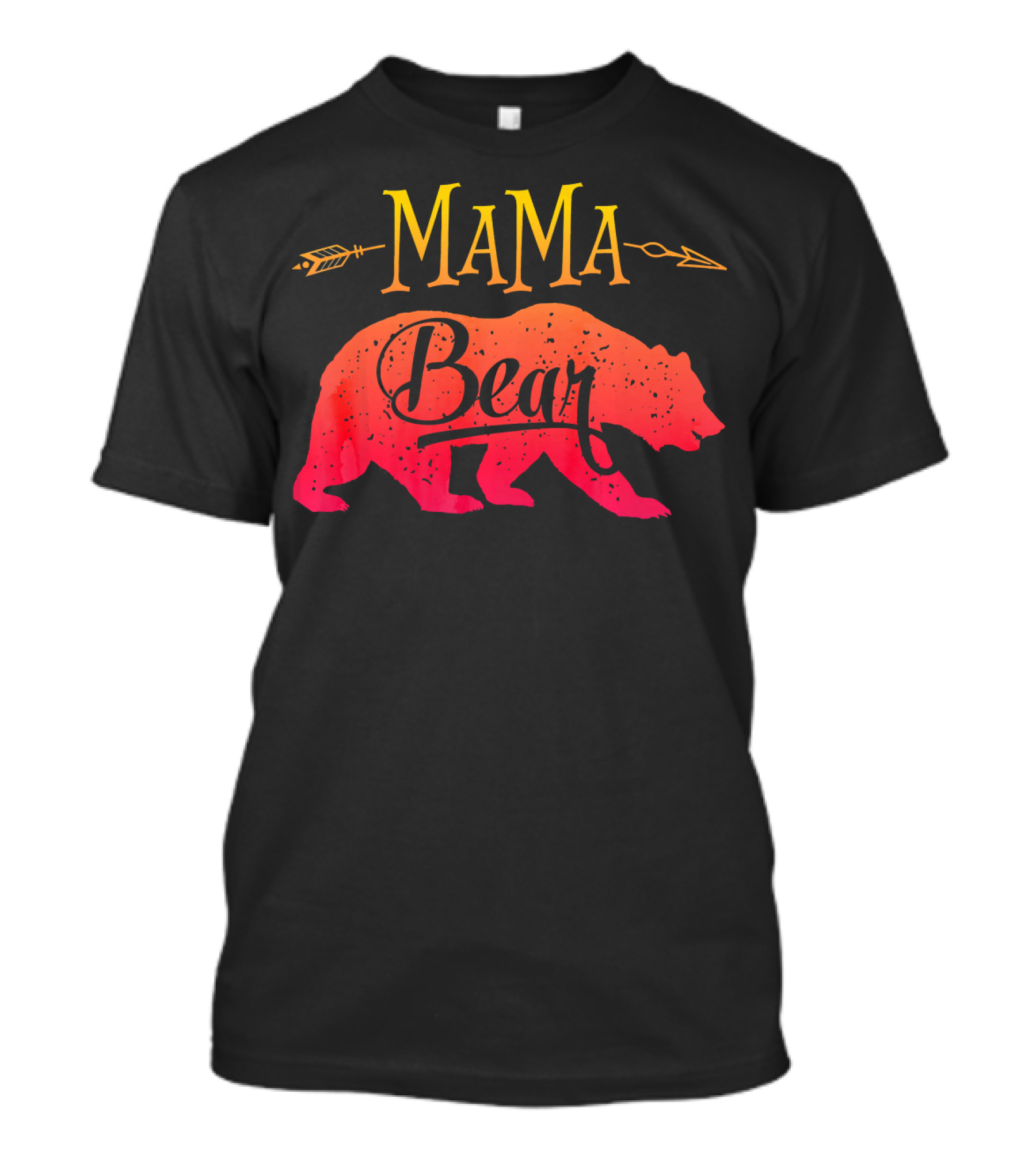 Mama Bear Bold Arrow Family Mat T-Shirt