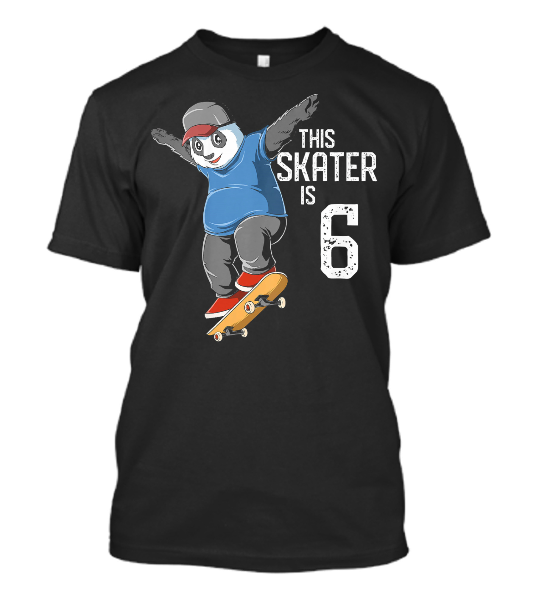 This Skater Is 6 Panda Skater T-Shirt