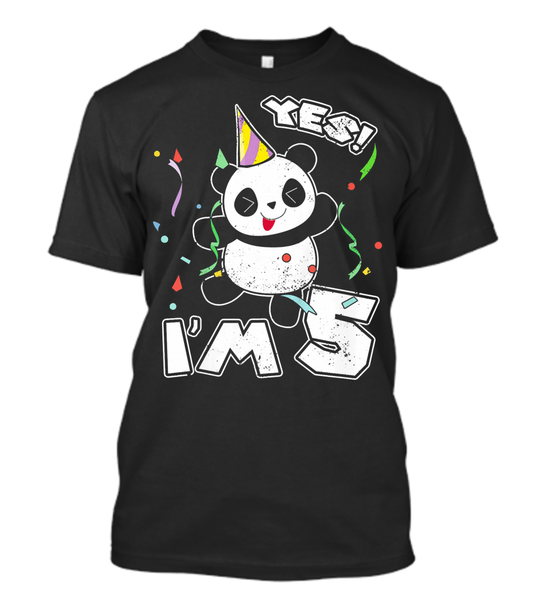 Yes I'm 5 Panda Party T-Shirt