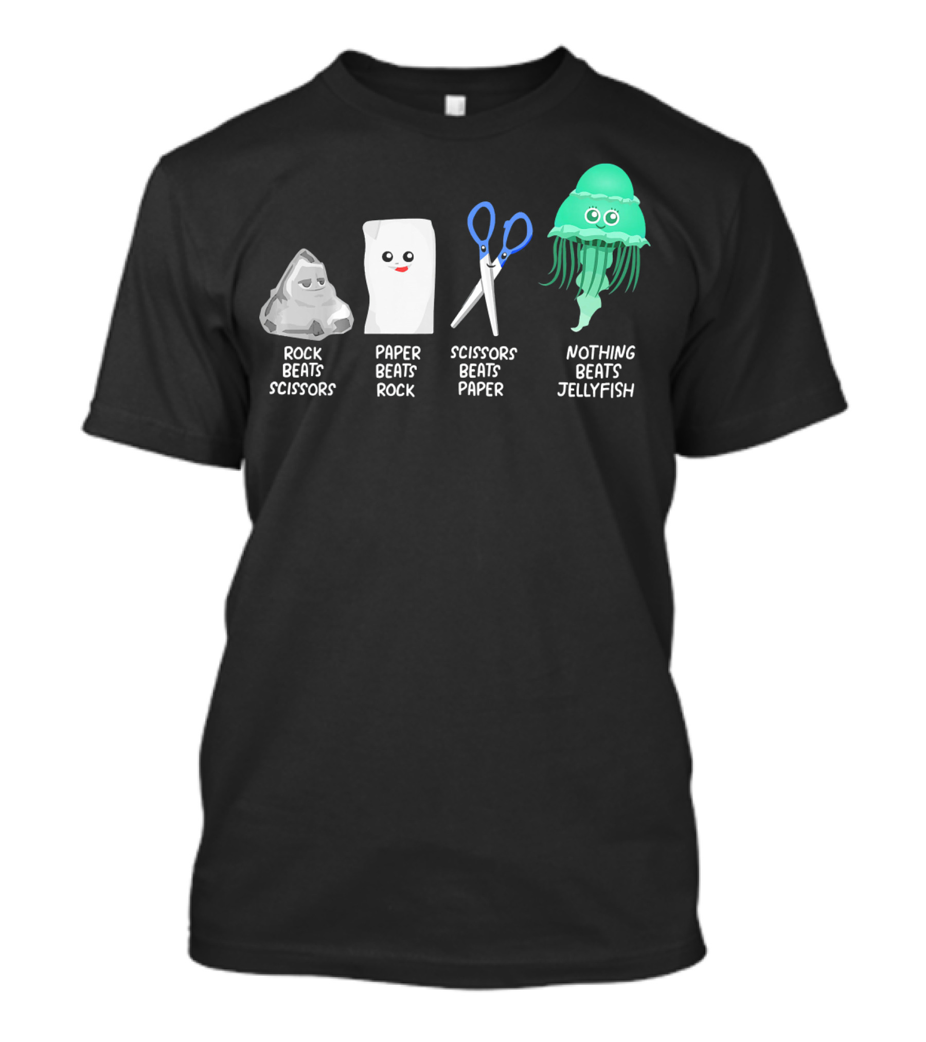 Kids Rock Paper Scissors Nothing Beats Jellyfish Dre T-Shirt