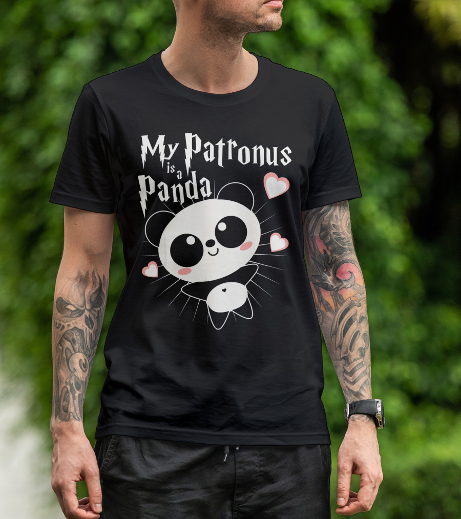 Kawaii My Patronus Is A Panda With Hearts T-Shirt