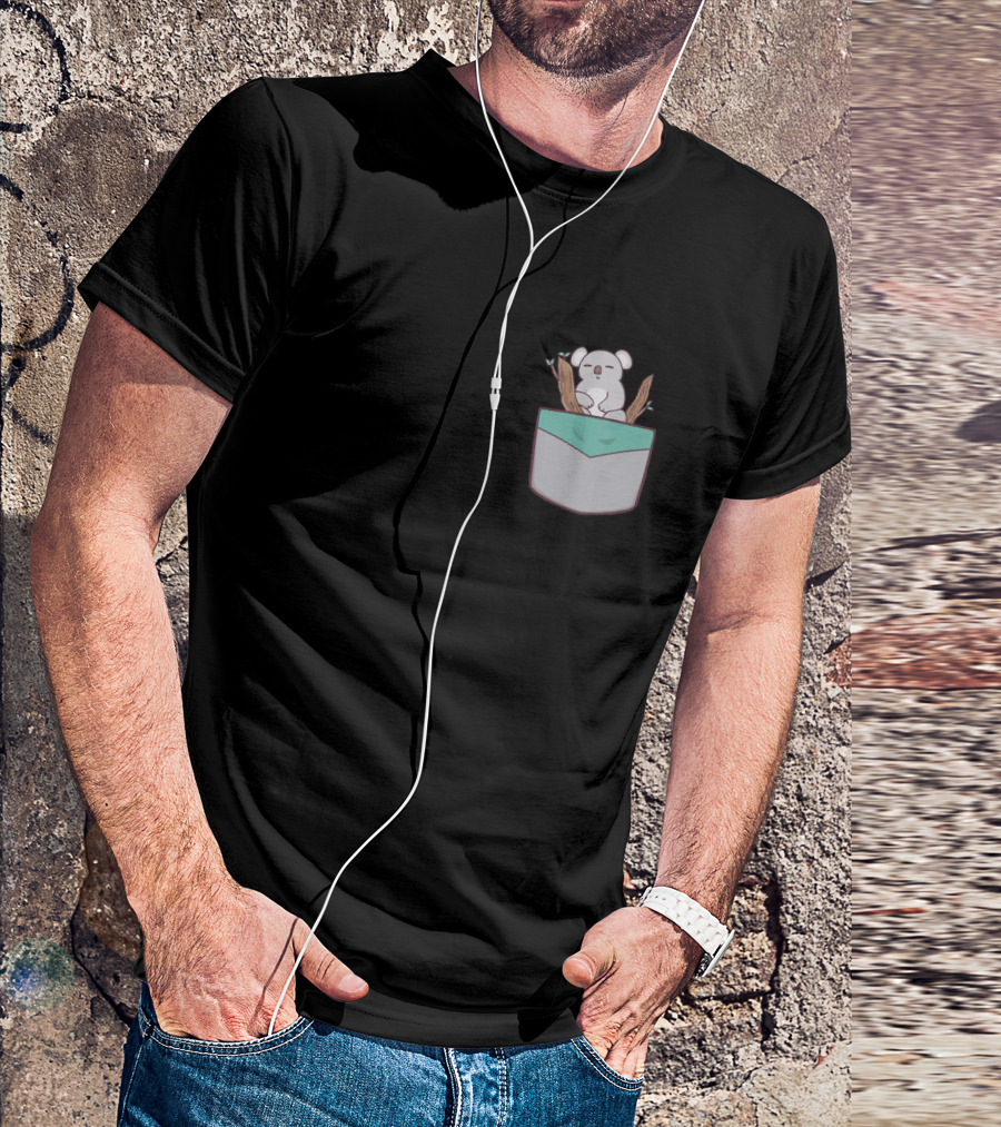 Koala Bear Cute Animal Pocket T-Shirt