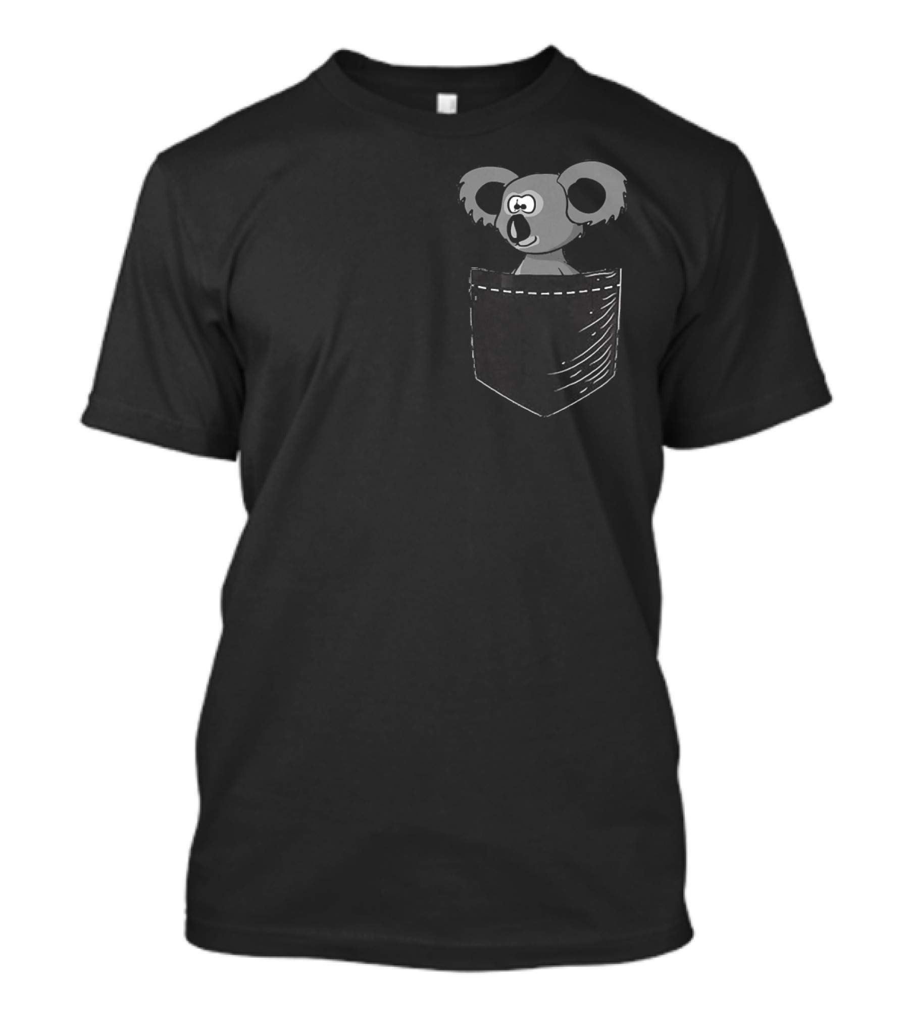 Koala In Pocket Drawing T-Shirt