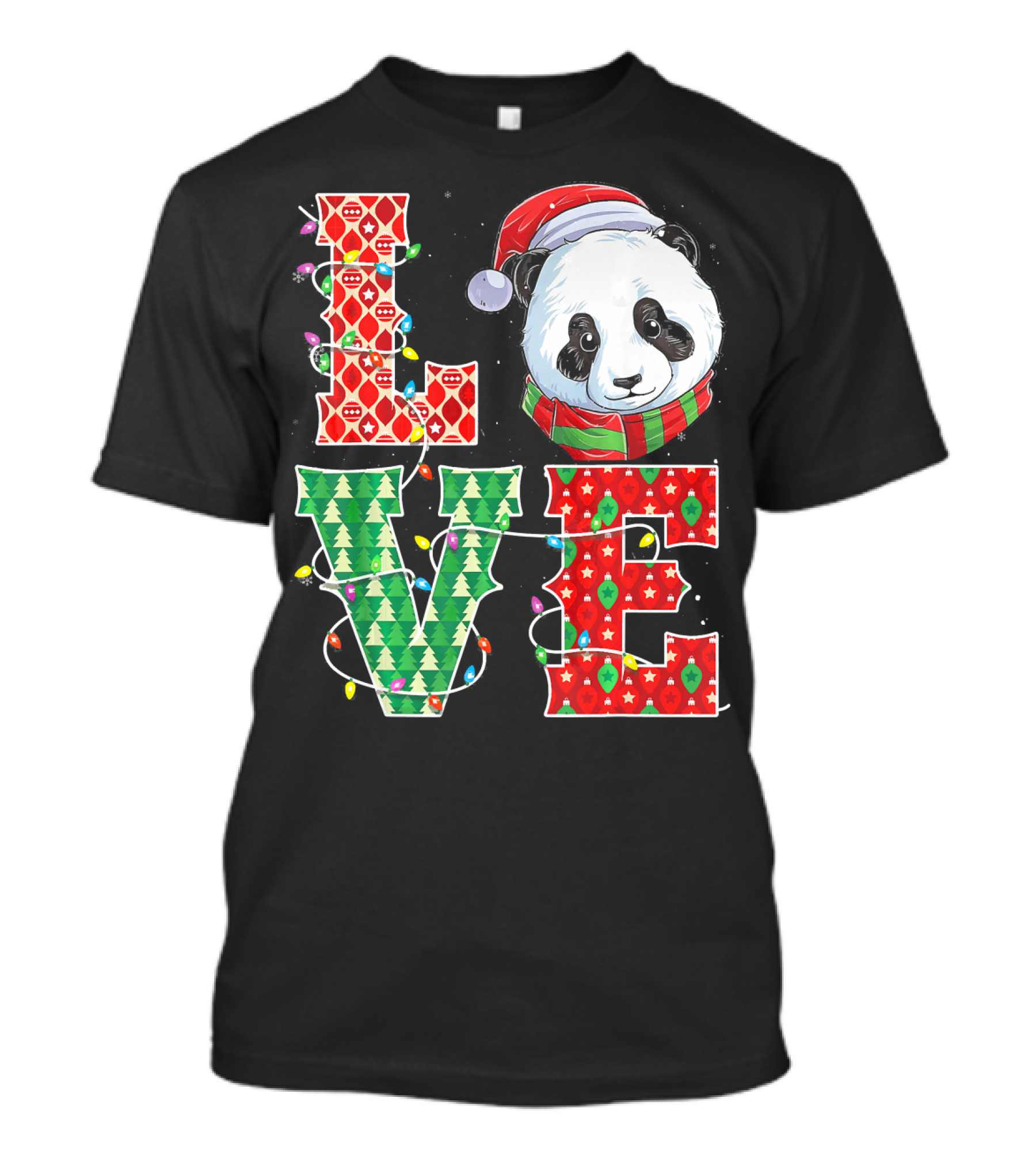 LOVE Christmas Panda Xmas Panda Love T-Shirt
