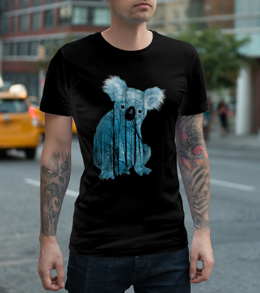 Misty Forest Cute Koala Bear T-Shirt