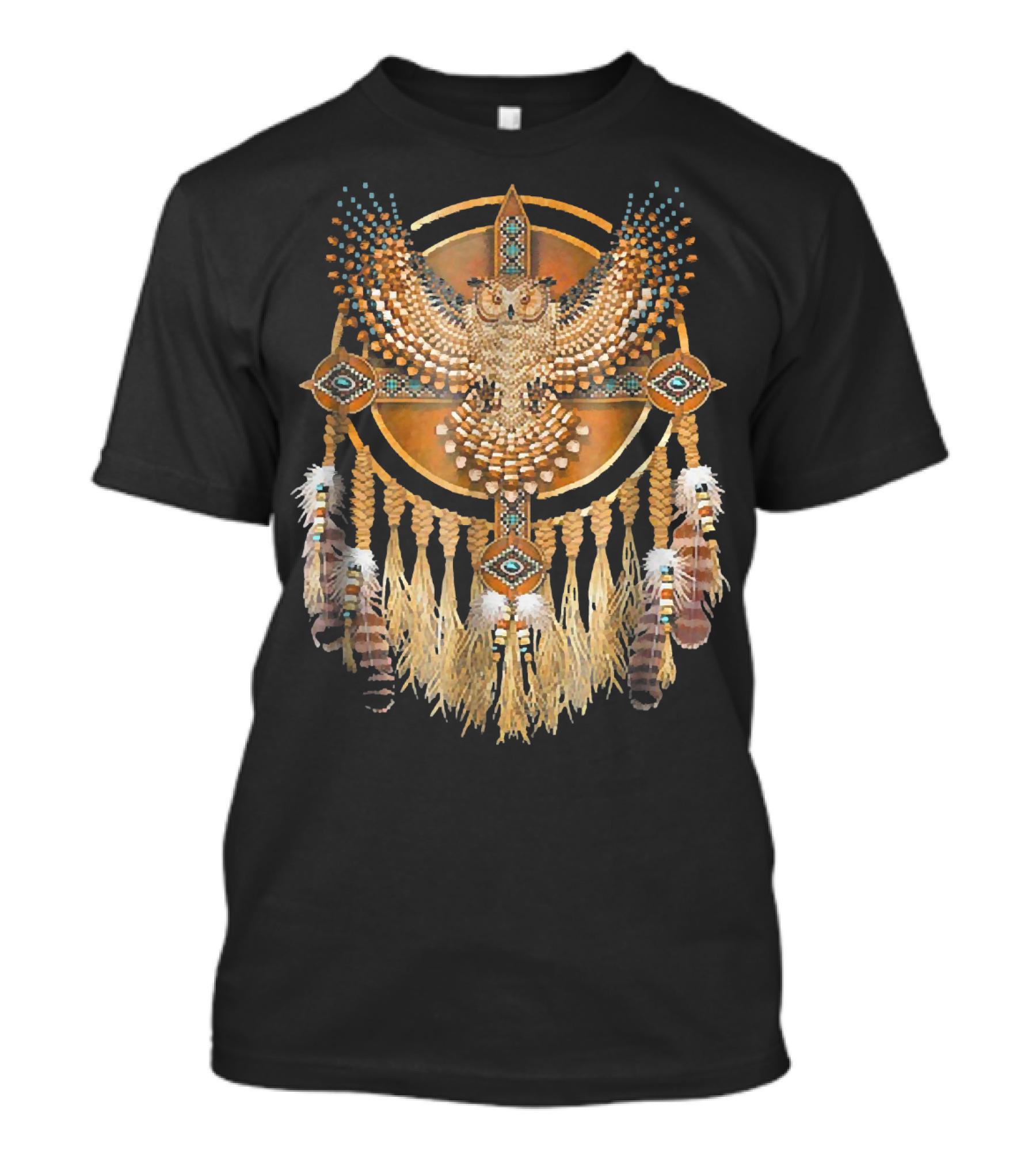 Native American Owl Feather Dreamcatcher T-Shirt