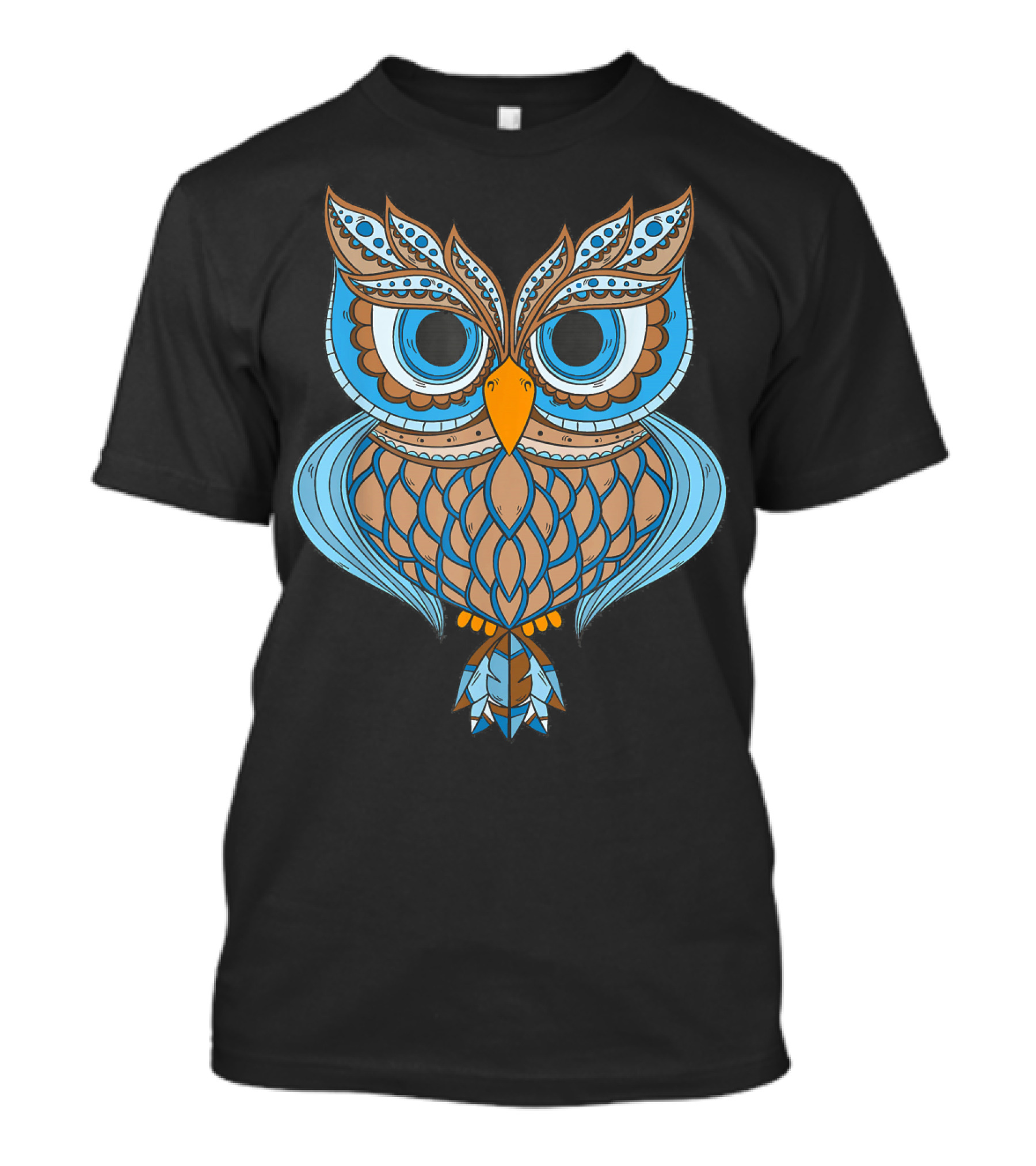 OWL Funny Cute Graphic For Owl Detailed Colorful Pattern T-Shirt