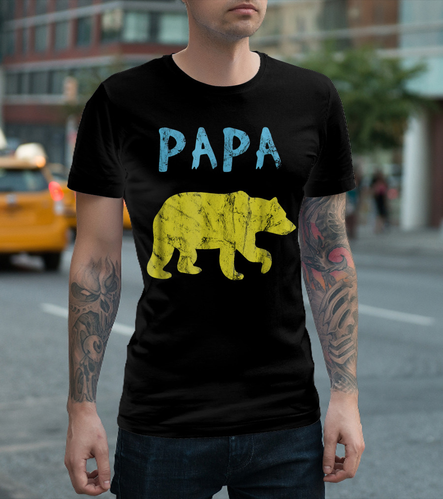 Papa Bear Funny Cute Matching Fath T-Shirt