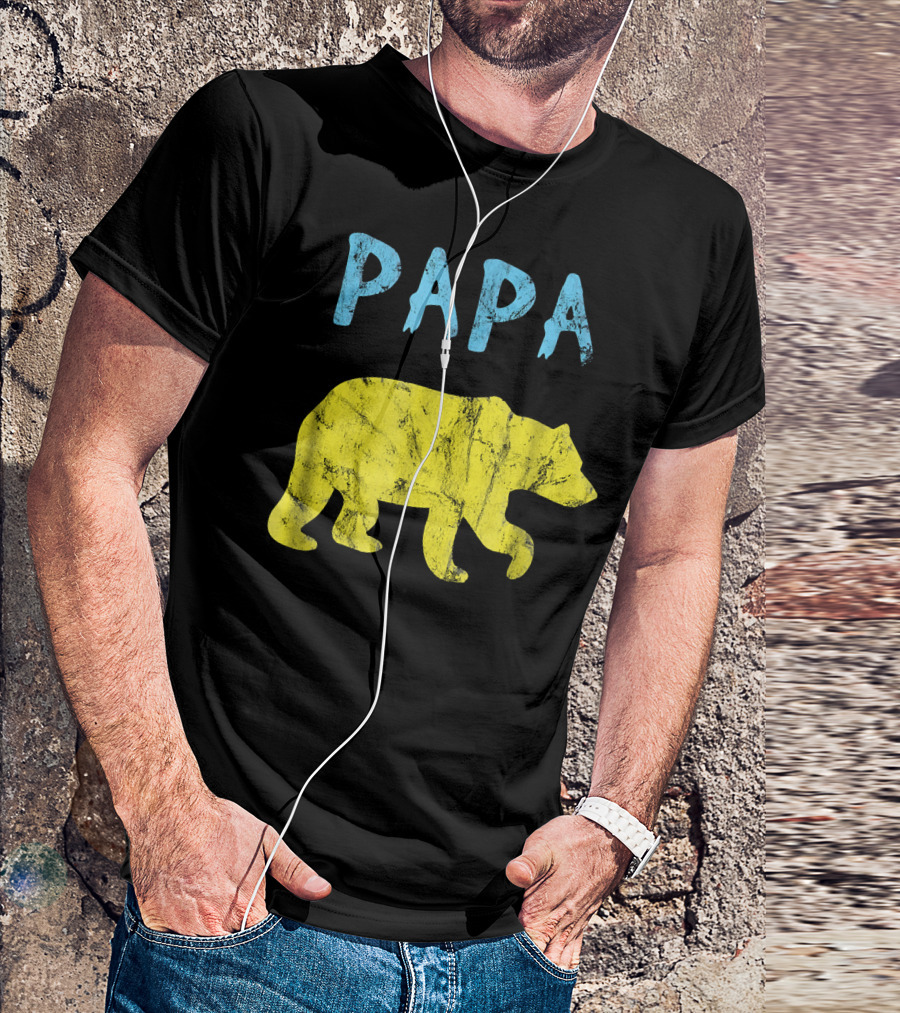 Papa Bear Funny Cute Matching Fath T-Shirt