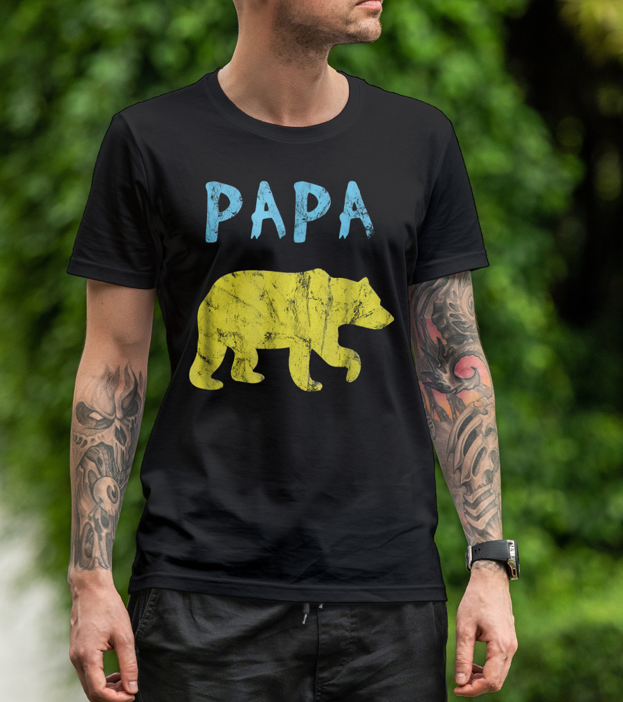 Papa Bear Funny Cute Matching Fath T-Shirt
