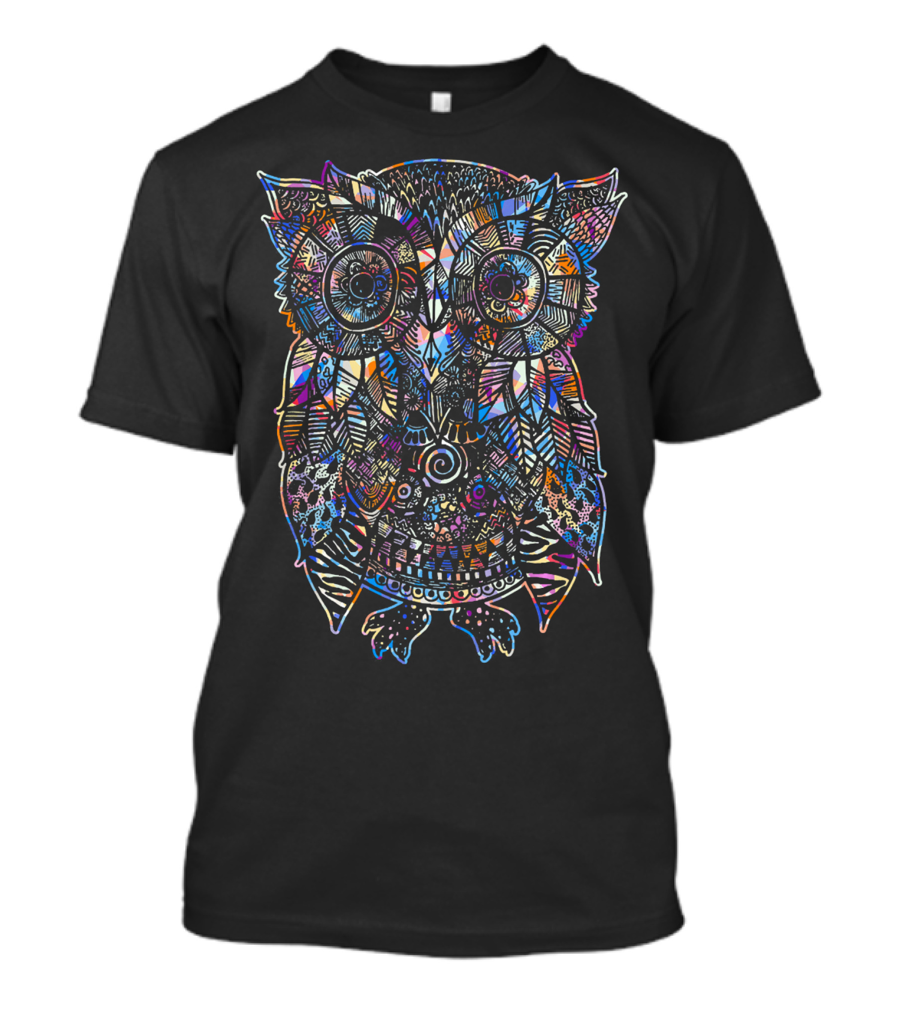 Colorful Geometric Owl T-Shirt