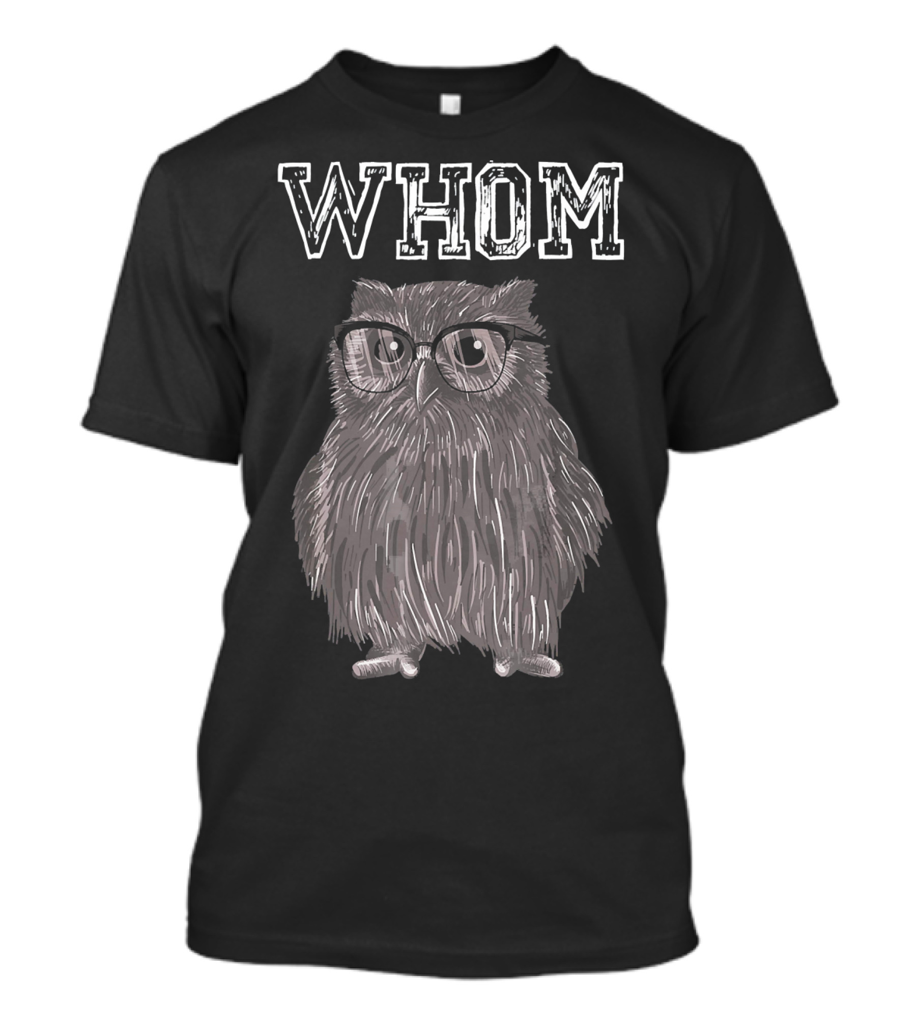 WHOM Owl With Glasses Hoot Nocturnal T-Shirt