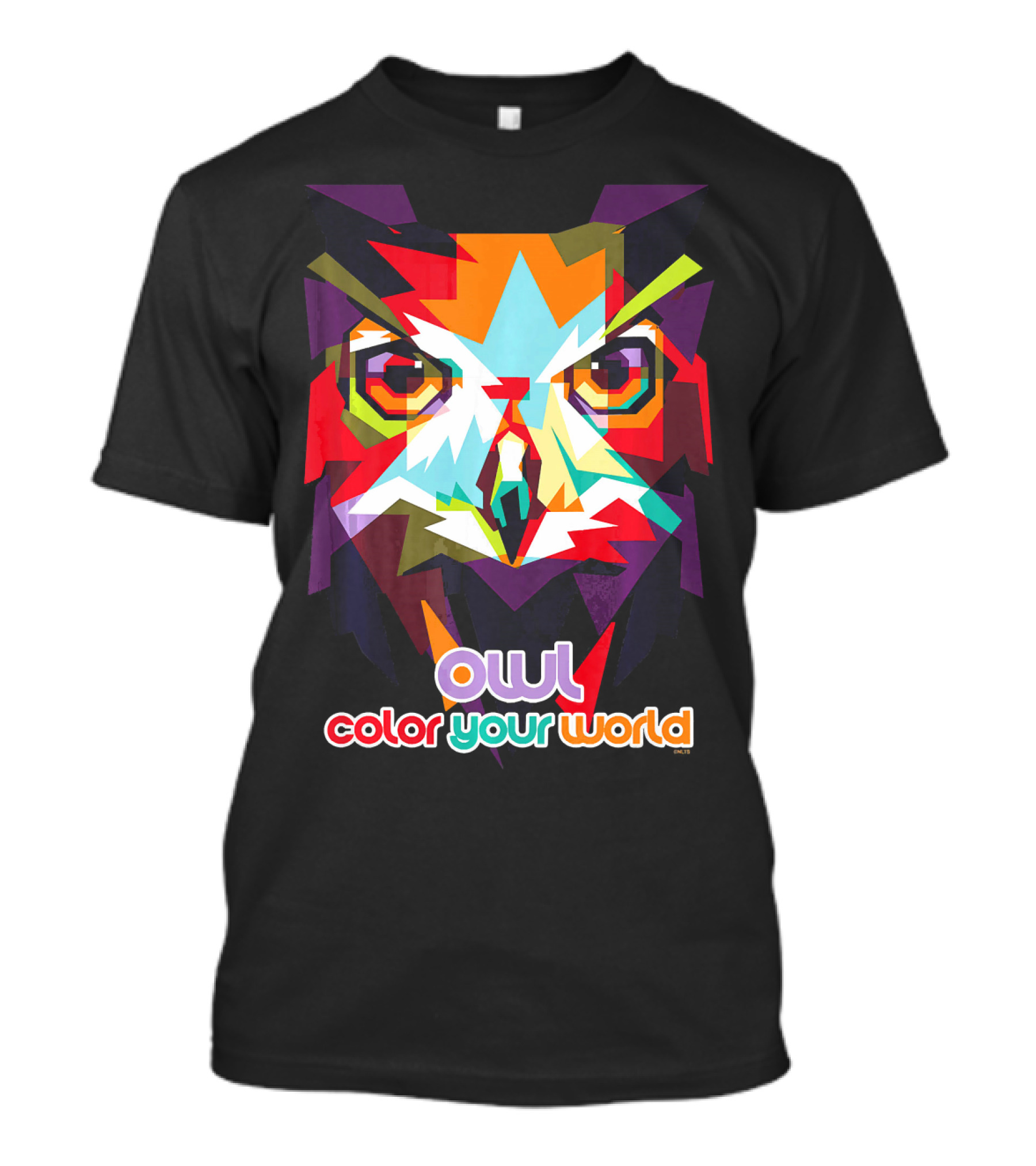 Owl Color Your World Colorful Owl T-Shirt