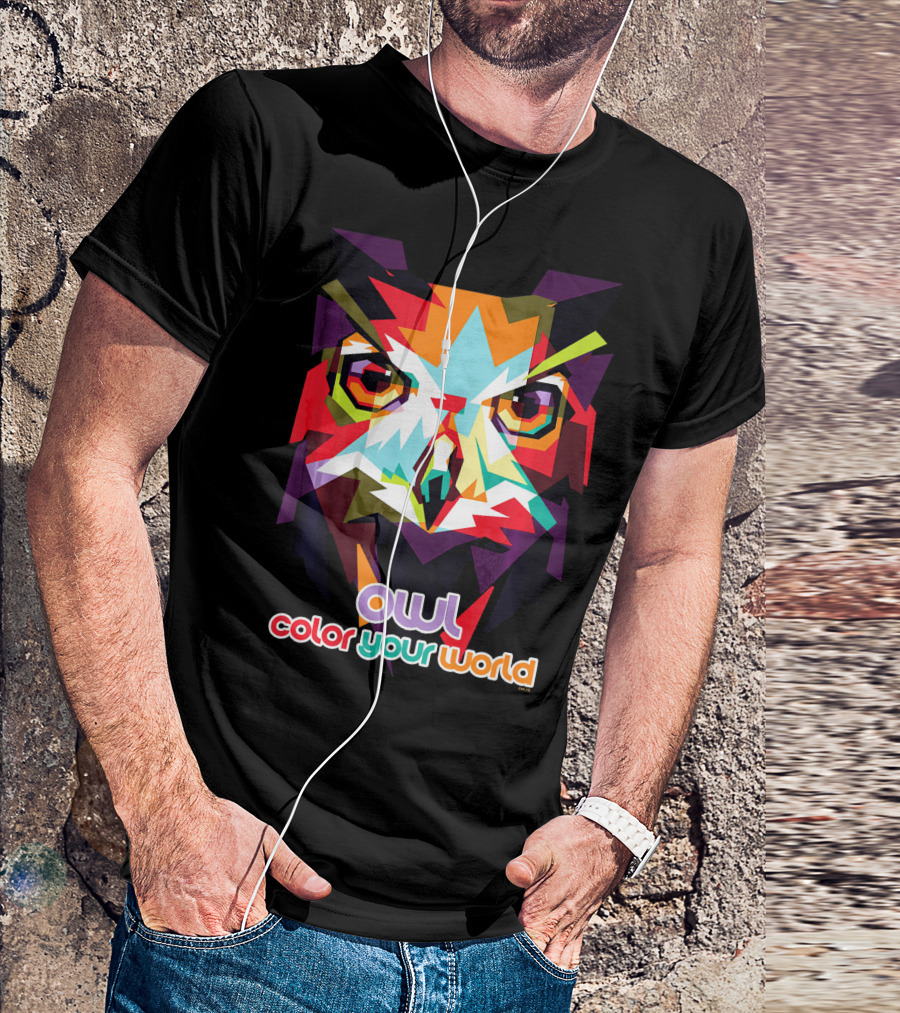 Owl Color Your World Colorful Owl T-Shirt