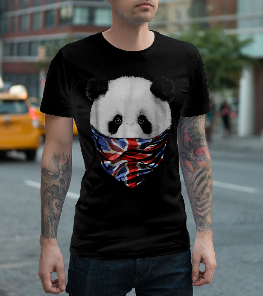 Patriot Giant Panda Union Jack Bandana T-Shirt