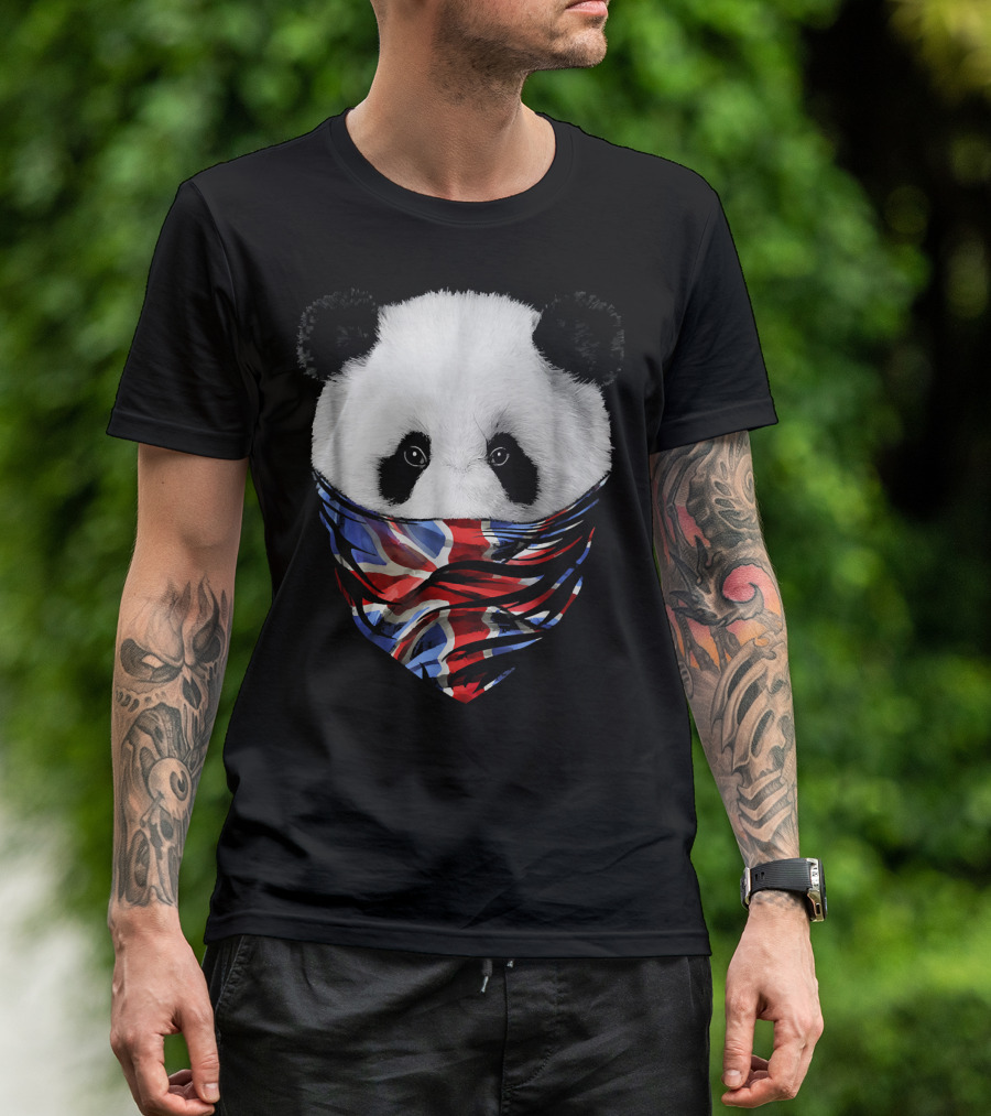Patriot Giant Panda Union Jack Bandana T-Shirt