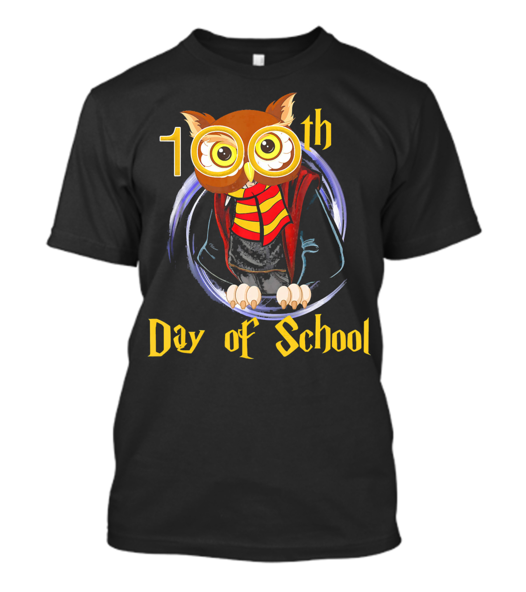 100th Day Of School Owl Outfit Wizard T-Shirt
