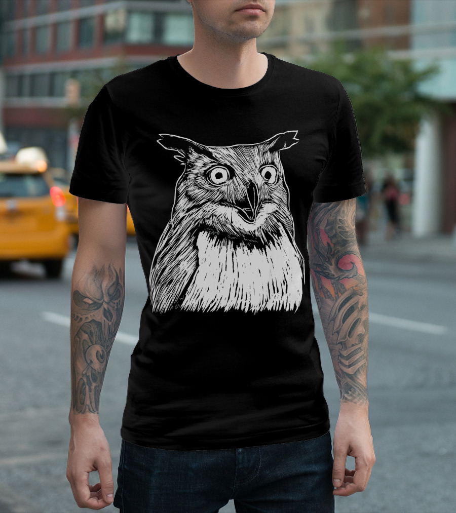 Owl Drawing Clothing T-Shirt