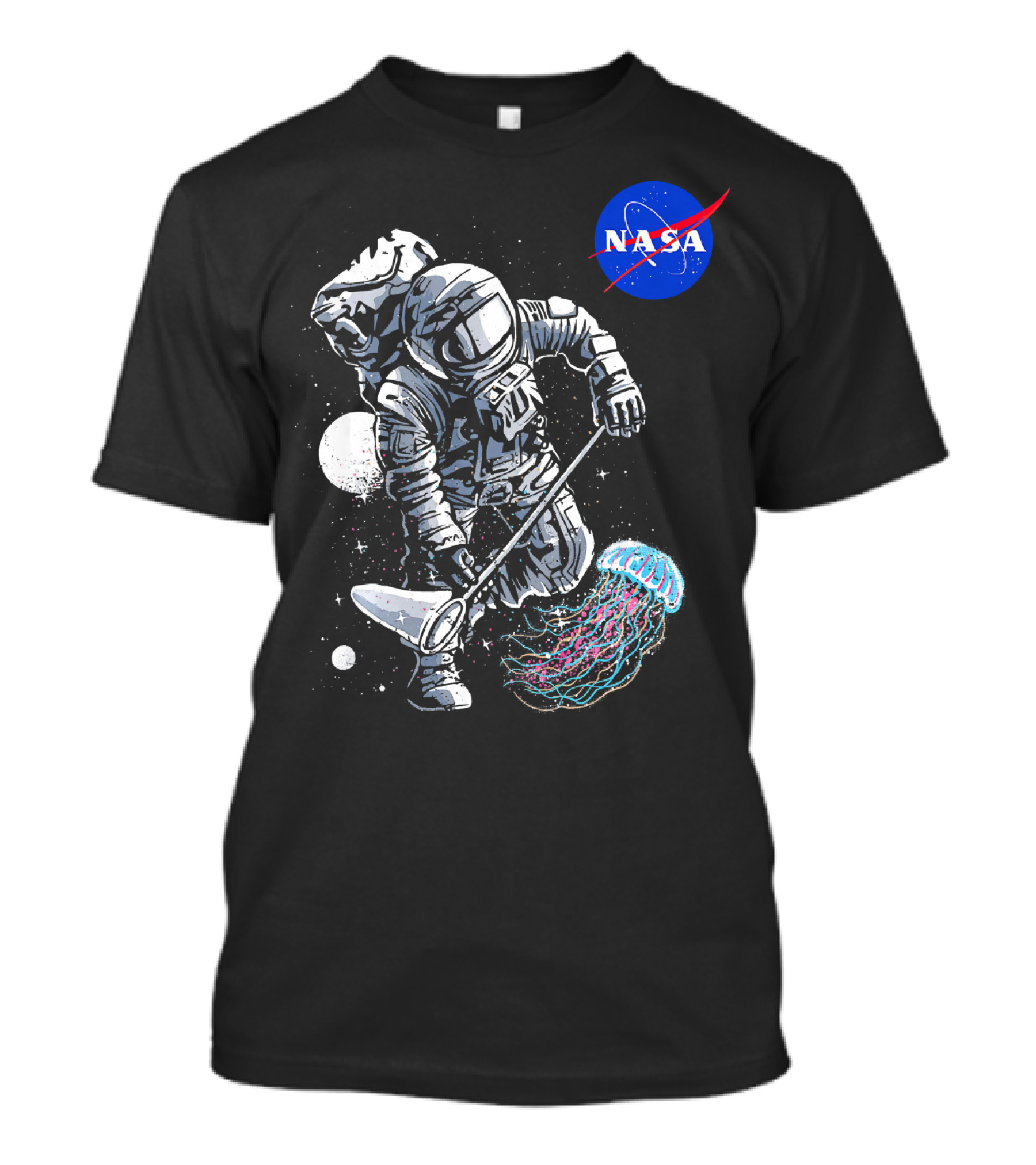 NASA Astronaut Catching Jellyfish In Space T-Shirt
