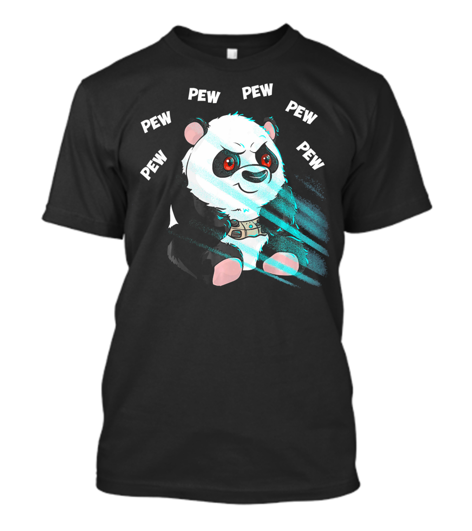 Pew Pew Panda Gamer Video Game Computer Plaw T-Shirt