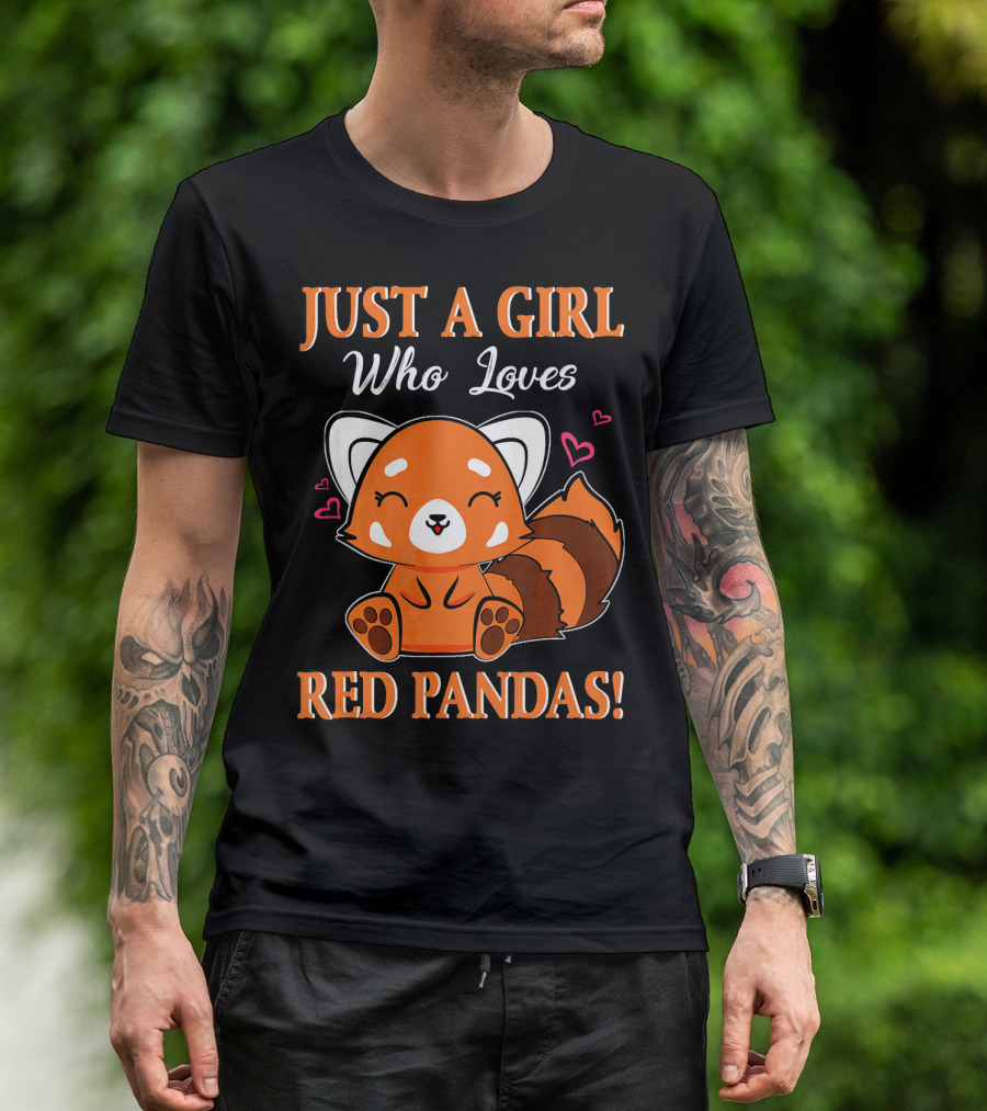 Just A Girl Who Loves Red Pandas Kawaii T-Shirt
