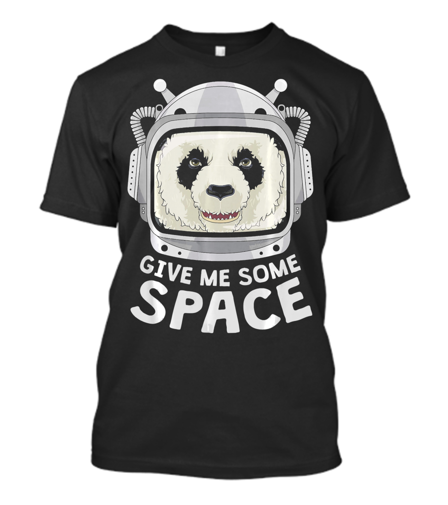 Panda Bear In Astronaut Helmet Give Me Some Space T-Shirt