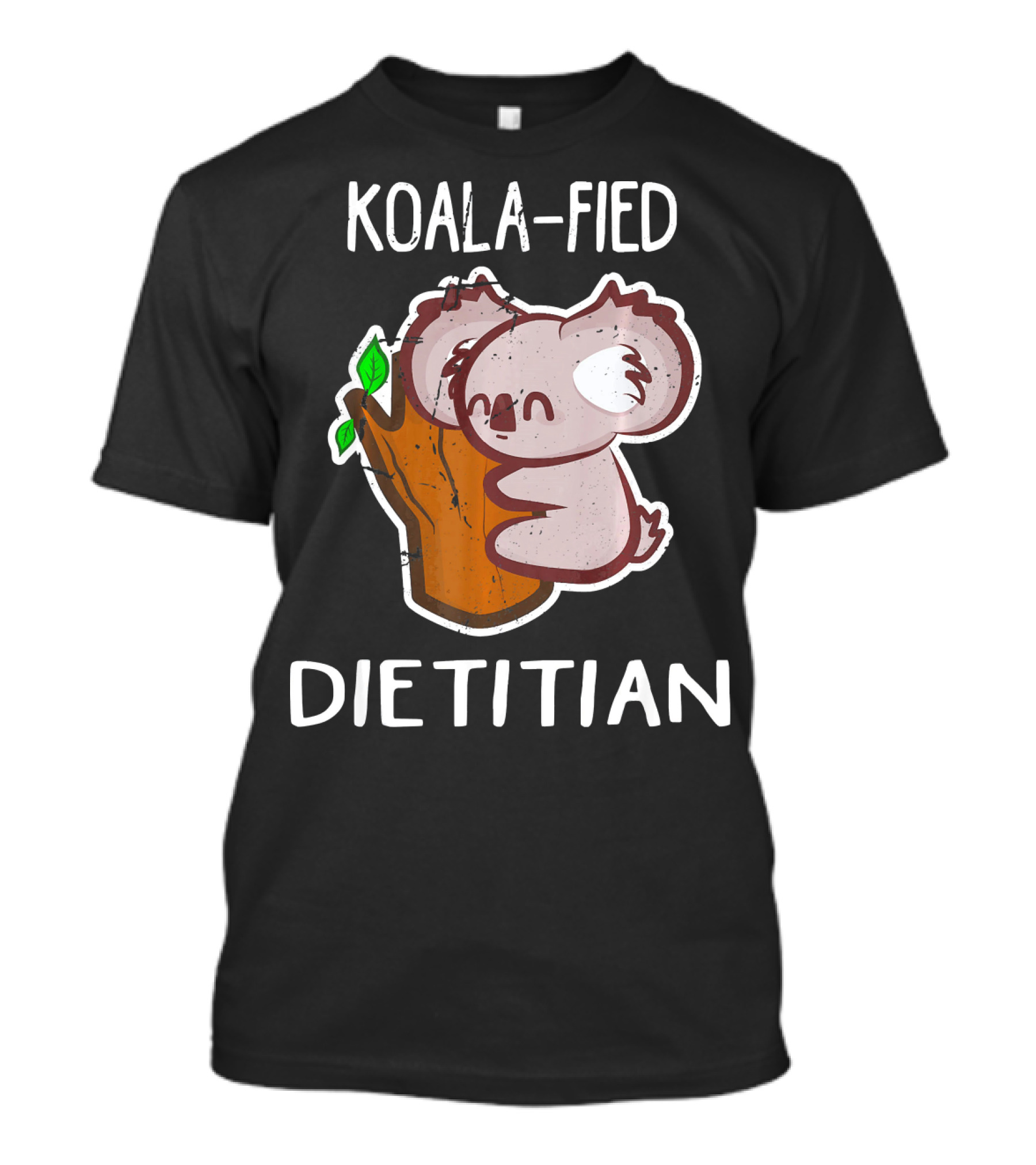 Koala-Fied Dietitian Cute Koala Hugging Tree T-Shirt