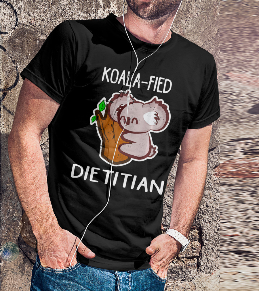 Koala-Fied Dietitian Cute Koala Hugging Tree T-Shirt