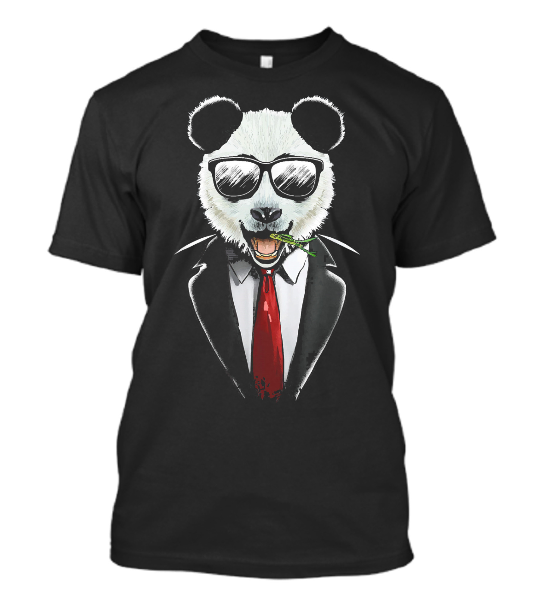 Panda Suit Funny Humor Cute Animal In Suit With Sunglasses And Tie T-Shirt